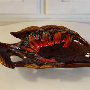 Fiskefad Vallauris France Majolika - Vintage de limage