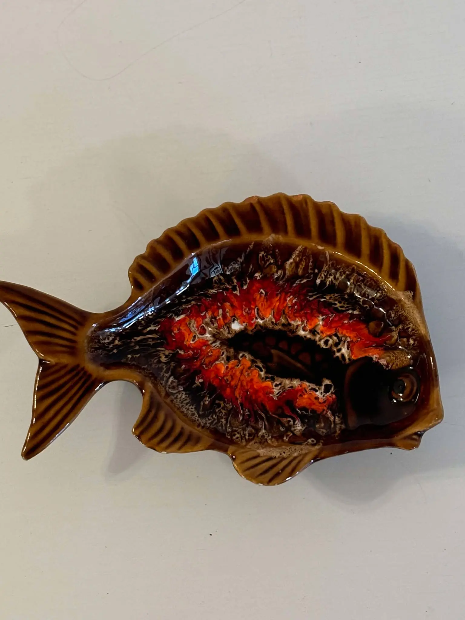 Lille Majolika Fiskefad fra Vallauris France