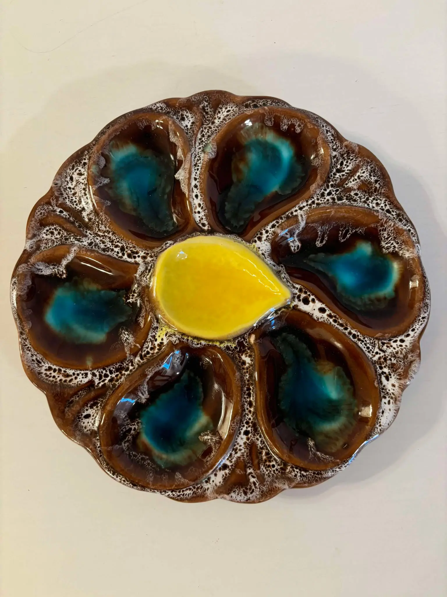 Oester tallerkener Vallauris France - Vintage de limage