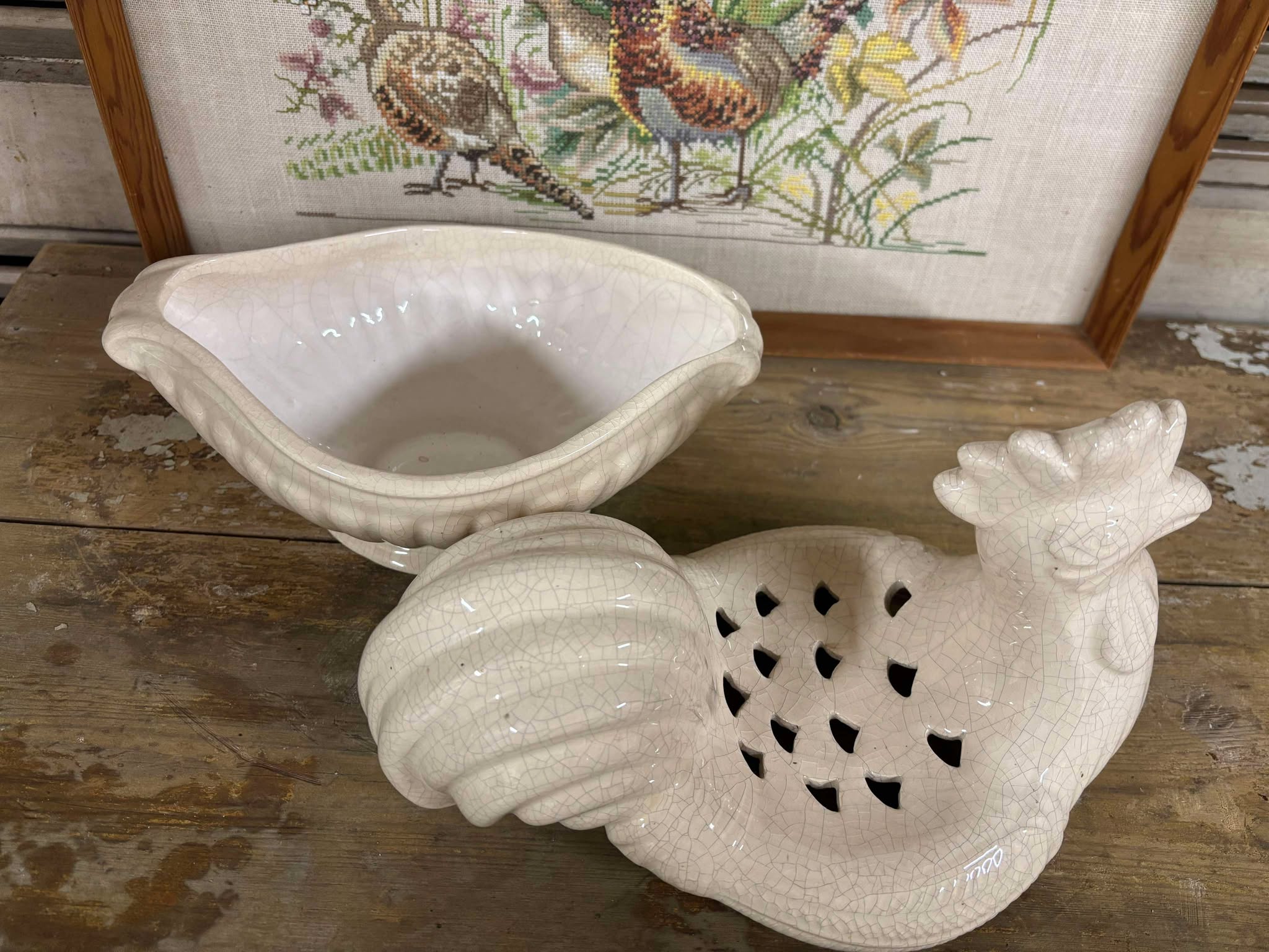 Fransk blomster opsats - Billede 2