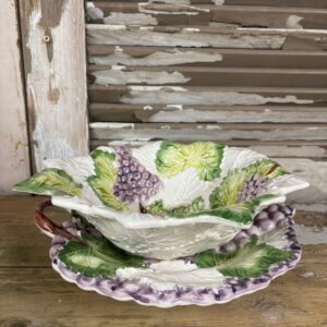 Drue/frugt skål hvid/lilla FRUGT1