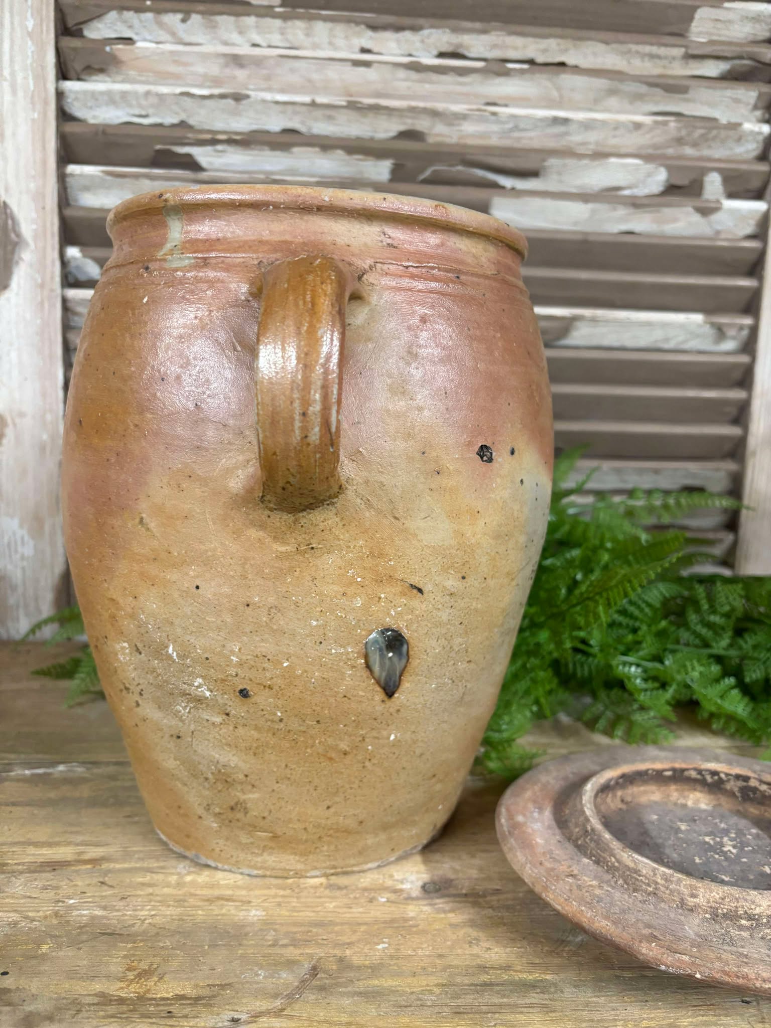 Fransk keramik krukke 010 - Billede 2