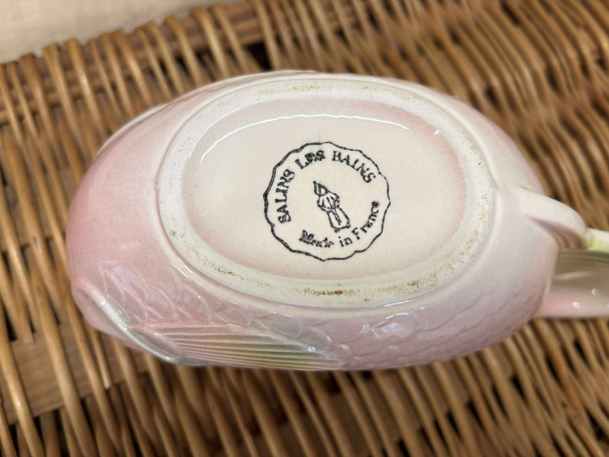 Fiskesovse kande Salins Les Bains hvid rosa grøn - Billede 4