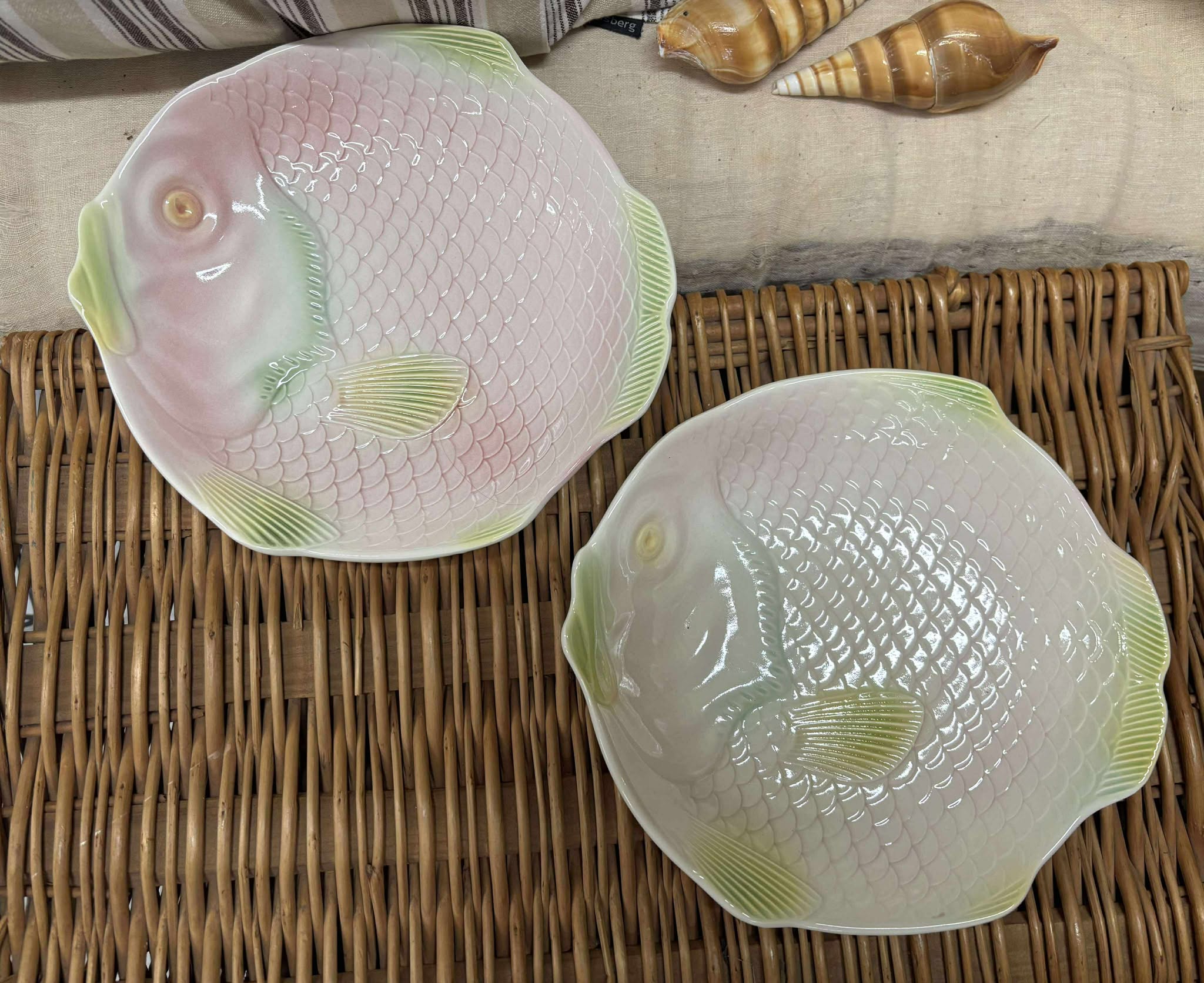 Fisketallerken Sallins Les Bains France hvid/rosa DYB - Billede 3